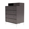 Montana Keep Chest Of Drawers With Legs, Coffee/Snow White