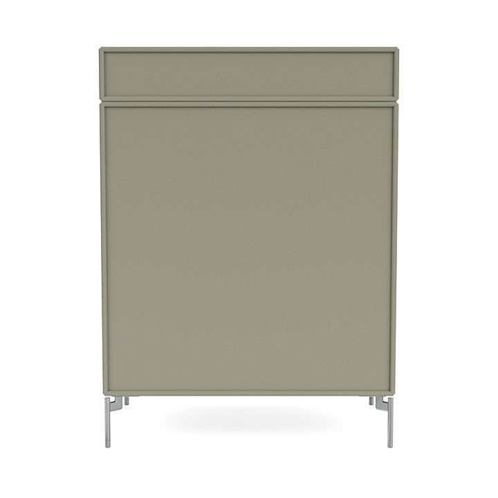 Montana Keep Chest Of Drawers With Legs, Fennel/Matt Chrome