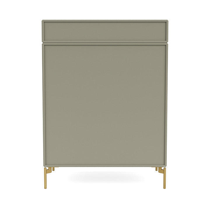 Montana Keep Chest Of Drawers With Legs, Fennel/Brass