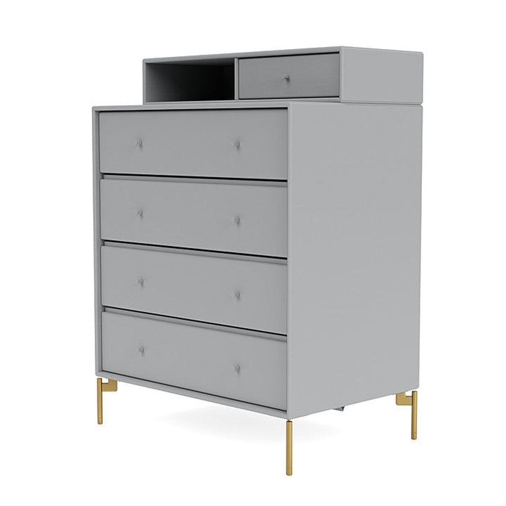 Montana Keep Chest Of Drawers With Legs, Fjord/Brass