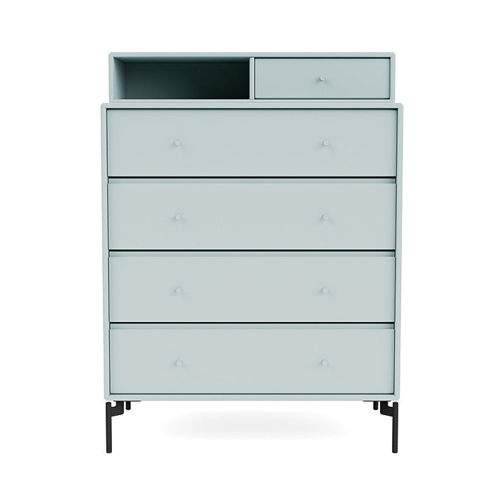 Montana Keep Chest Of Drawers With Legs, Flint/Black