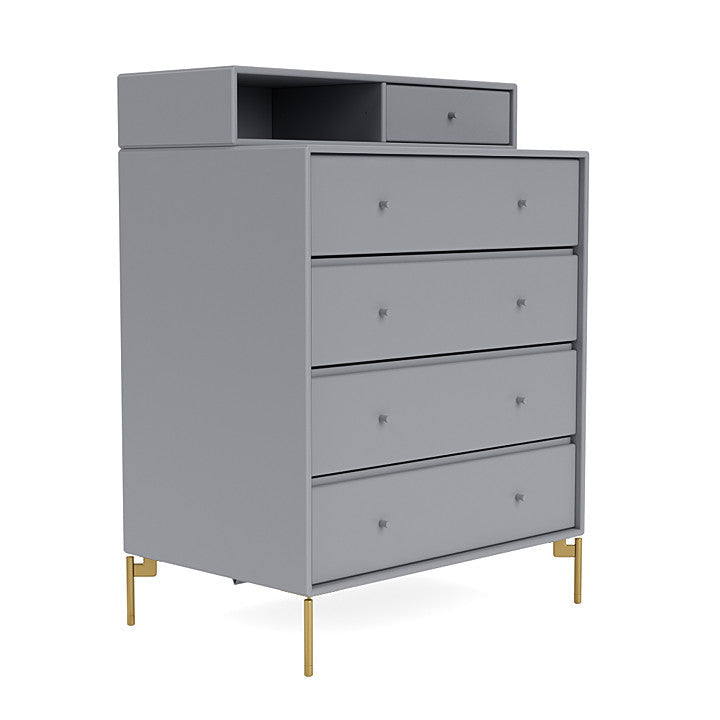 Montana Keep Chest Of Drawers With Legs, Graphic/Brass