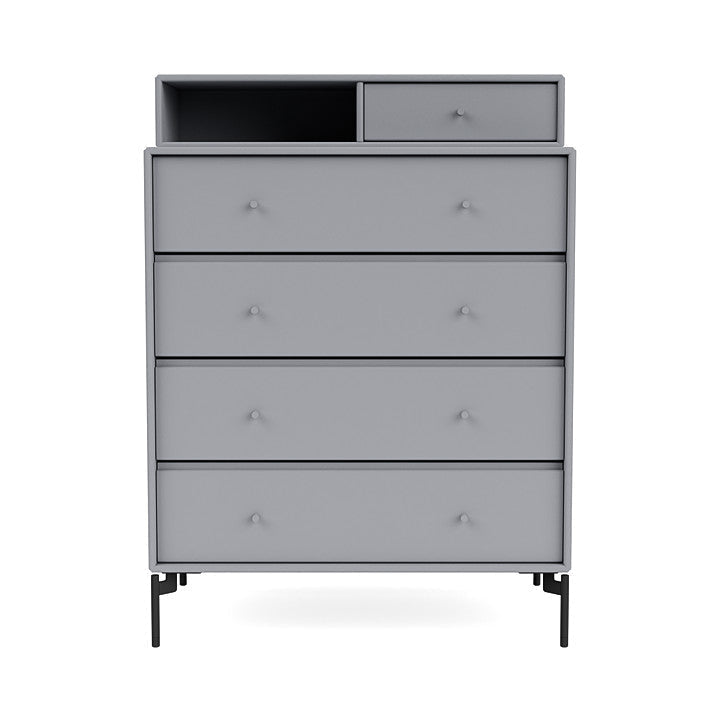 Montana Keep Chest Of Drawers With Legs, Graphic/Black