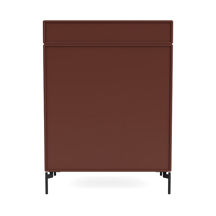 Montana Keep Chest Of Drawers With Legs, Masala/Black