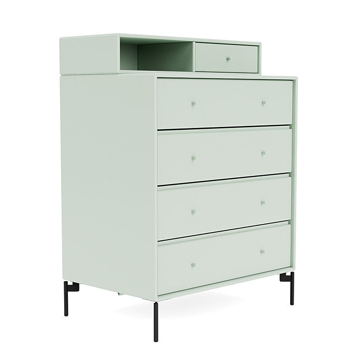 Montana Keep Chest Of Drawers With Legs, Mist/Black