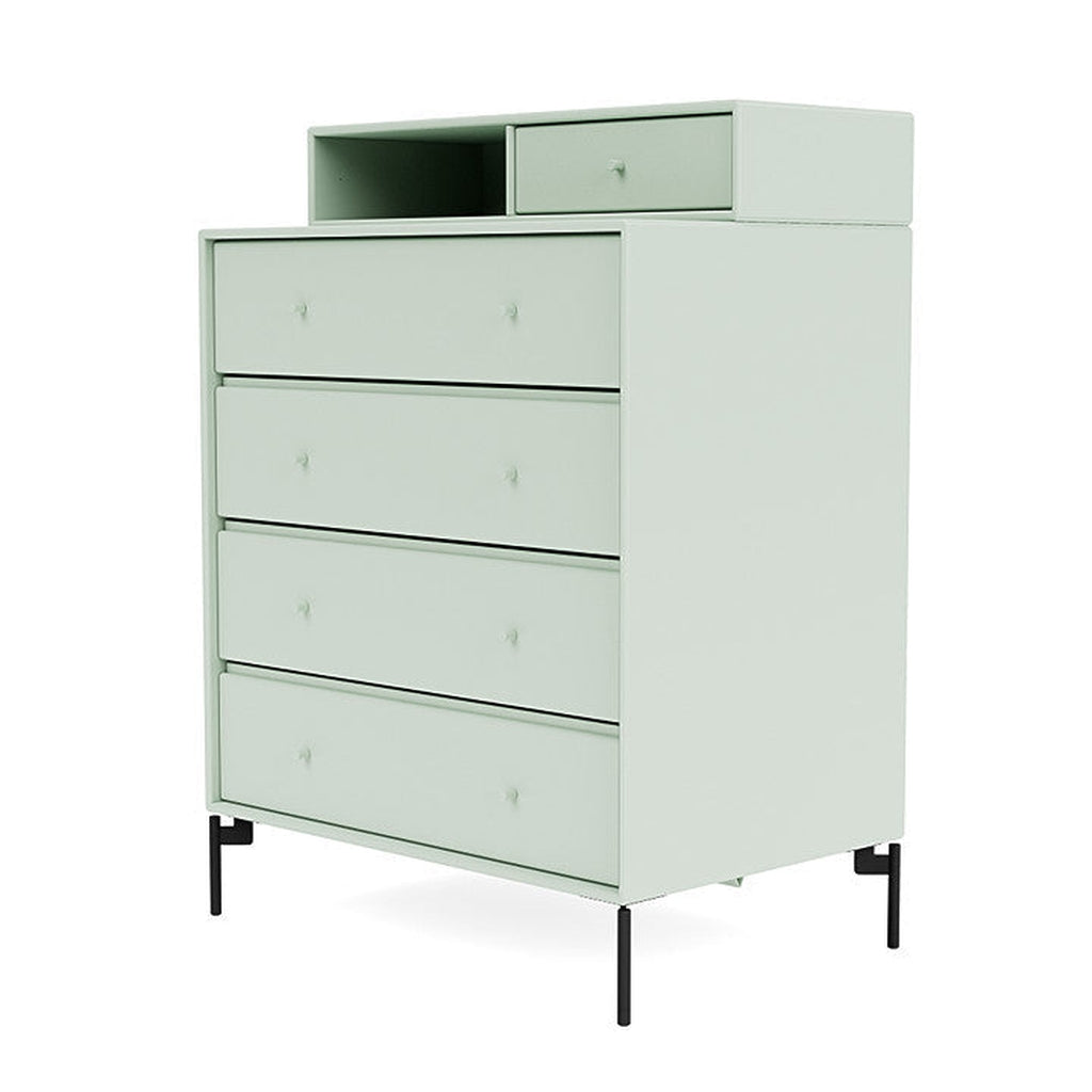 Montana Keep Chest Of Drawers With Legs, Mist/Black