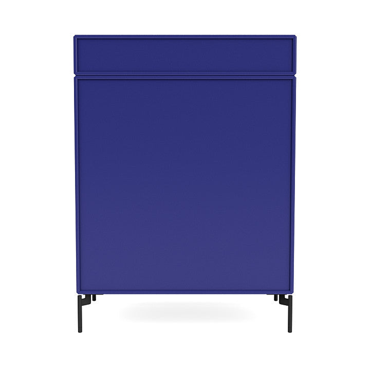 Montana Keep Chest Of Drawers With Legs, Monarch Blue/Black