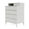 Montana Keep Chest Of Drawers With Legs, Nordic/Matt Chrome