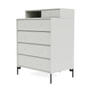 Montana Keep Chest Of Drawers With Legs, Nordic/Black