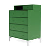 Montana Keep Chest Of Drawers With Legs, Parsley/Matt Chrome