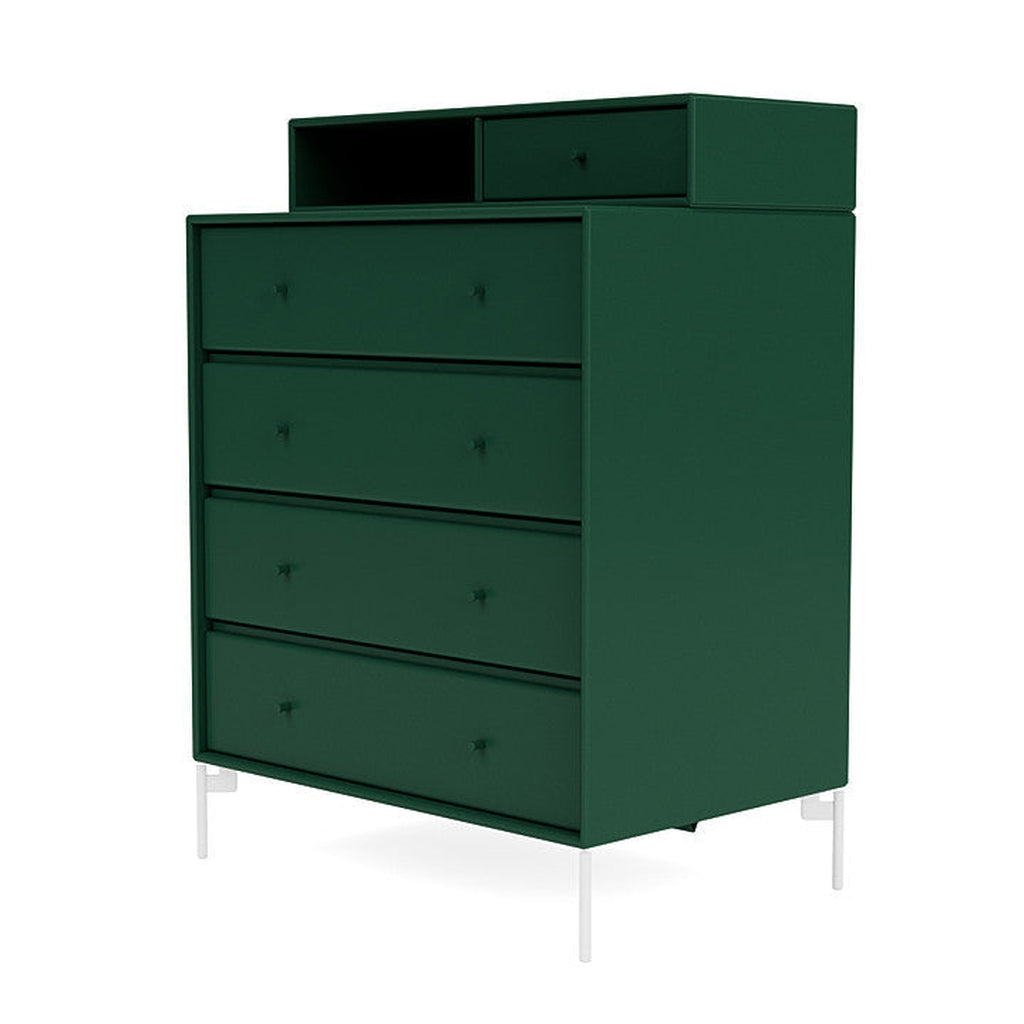 Montana Keep Chest Of Drawers With Legs, Pine/Snow White