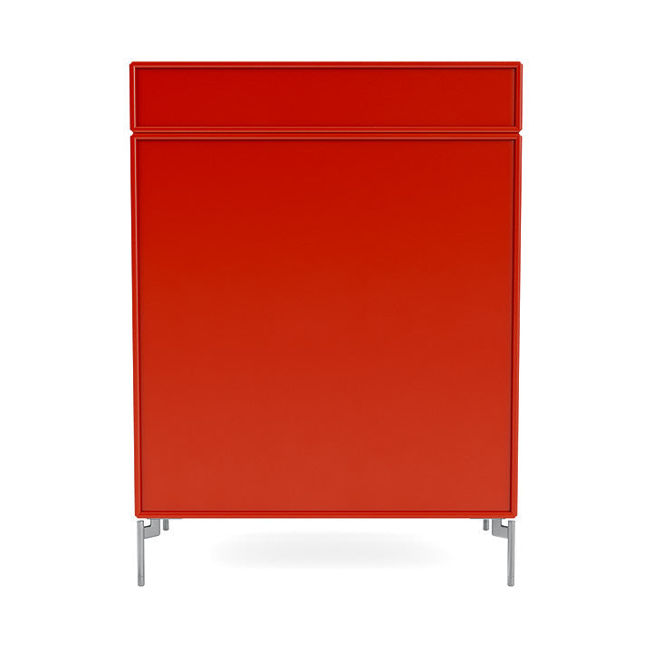 Montana Keep Chest Of Drawers With Legs, Rosehip/Matt Chrome