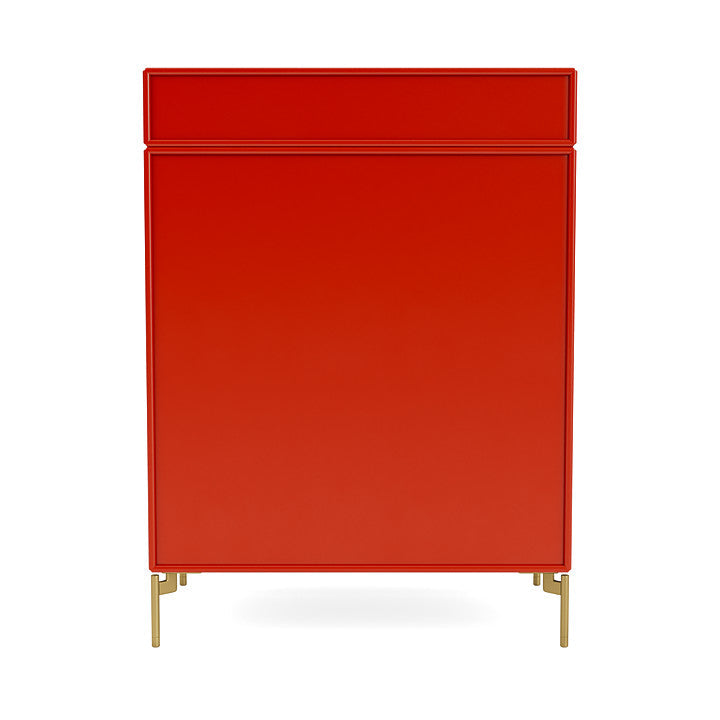 Montana Keep Chest Of Drawers With Legs, Rosehip/Brass