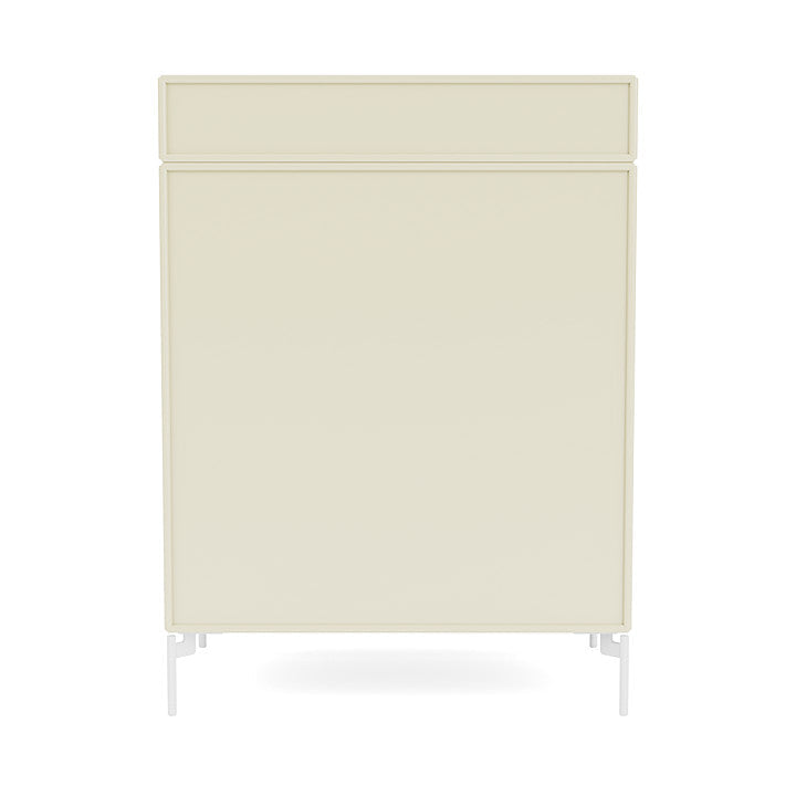 Montana Keep Chest Of Drawers With Legs, Vanilla/Snow White