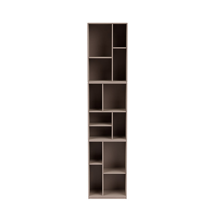 Montana Loom High Bookcase With 3 Cm Plinth, Mushroom Brown