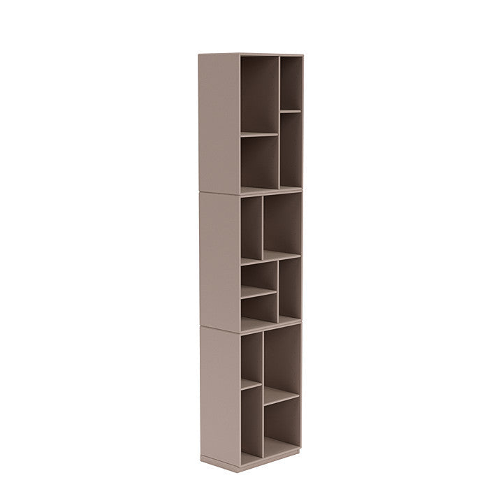 Montana Loom High Bookcase With 3 Cm Plinth, Mushroom Brown