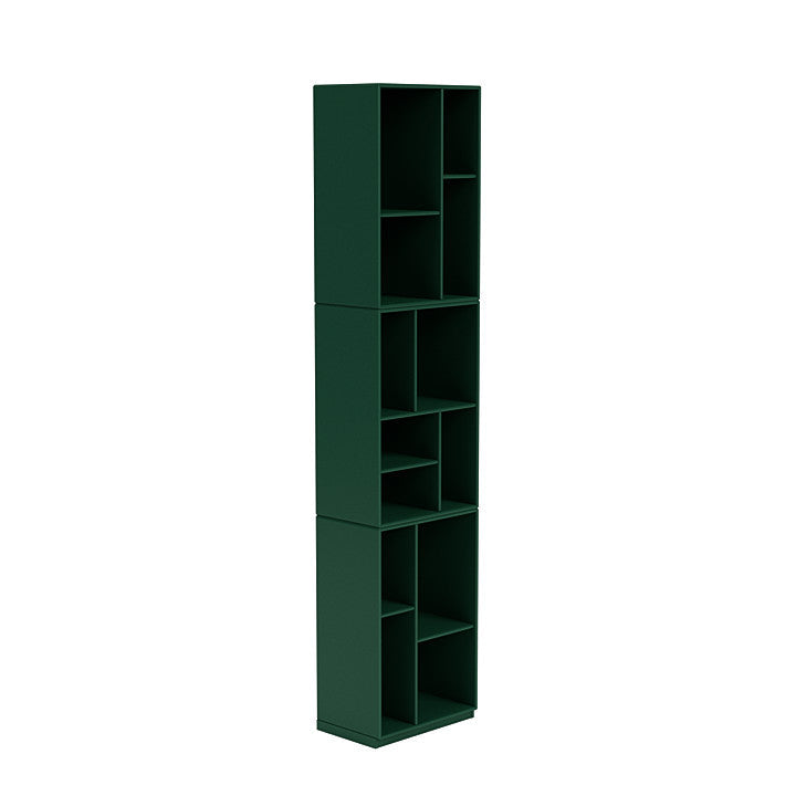 Montana Loom High Bookcase With 3 Cm Plinth, Pine Green