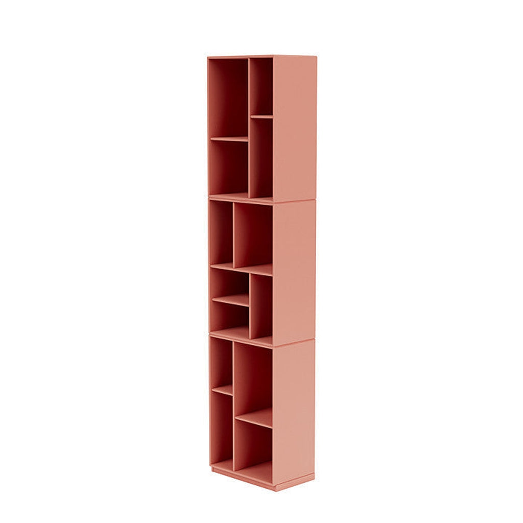 Montana Loom High Bookcase With 3 Cm Plinth, Rhubarb Red