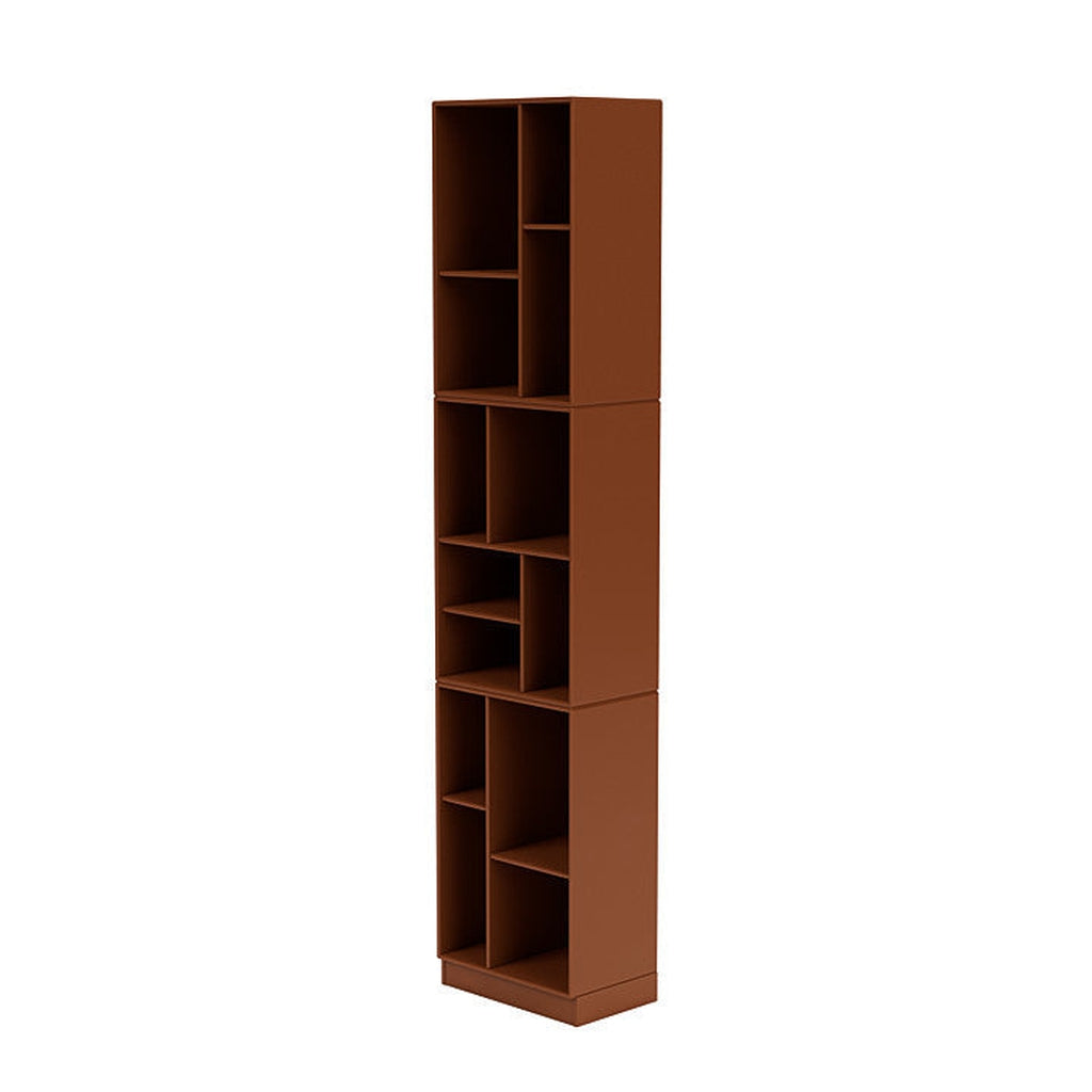 Montana Loom High Bookcase With 7 Cm Plinth, Hazelnut Brown