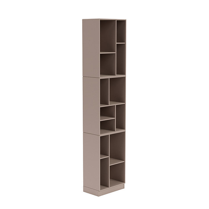 Montana Loom High Bookcase With 7 Cm Plinth, Mushroom Brown