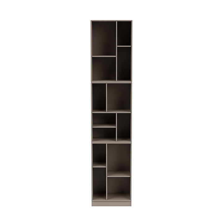 Montana Loom High Bookcase With 7 Cm Plinth, Truffle Grey