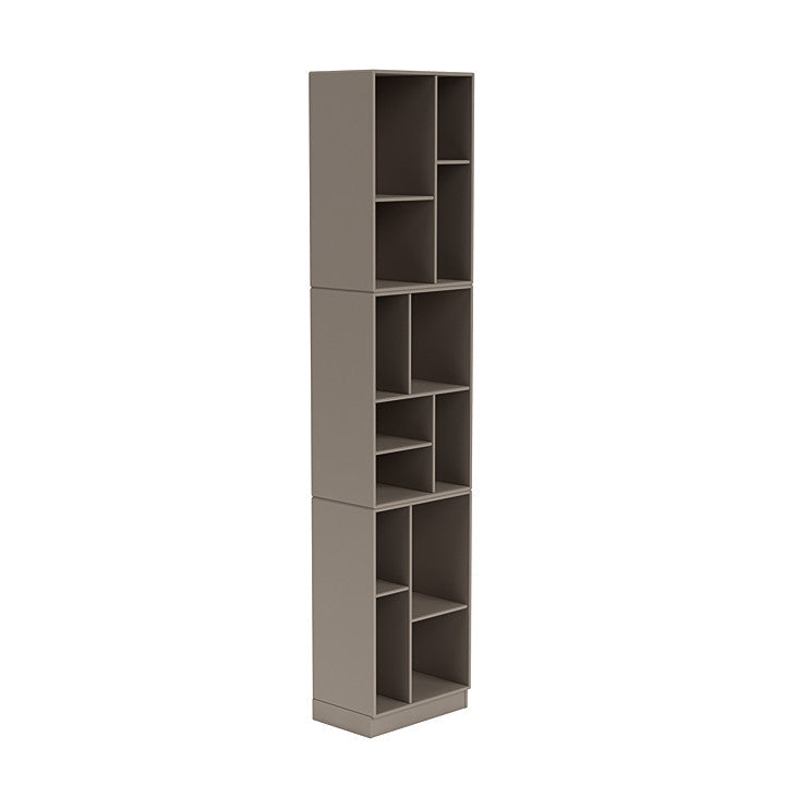 Montana Loom High Bookcase With 7 Cm Plinth, Truffle Grey