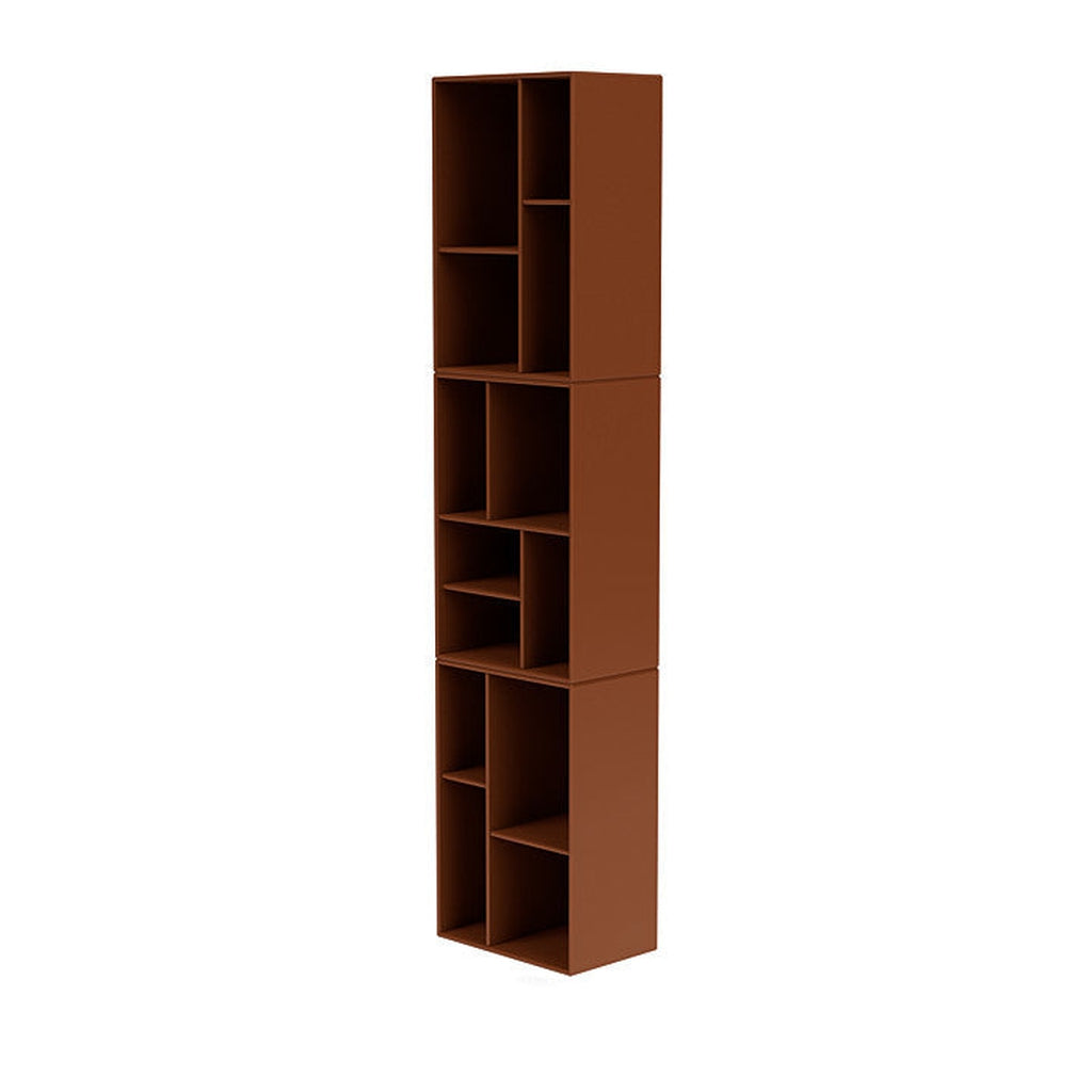 Montana Loom High Bookcase With Suspension Rail, Hazelnut Brown