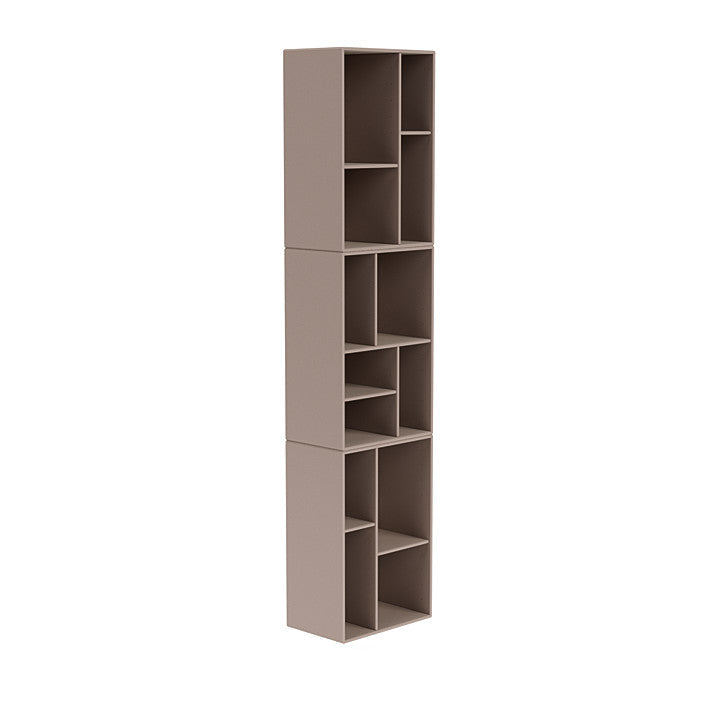 Montana Loom High Bookcase With Suspension Rail, Mushroom Brown