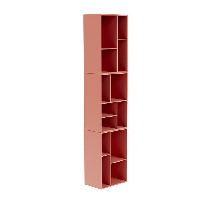 Montana Loom High Bookcase With Suspension Rail, Rhubarb Red