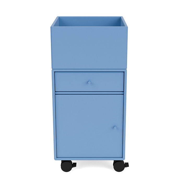 Montana Runner Office Unit On Castors, Azure Blue