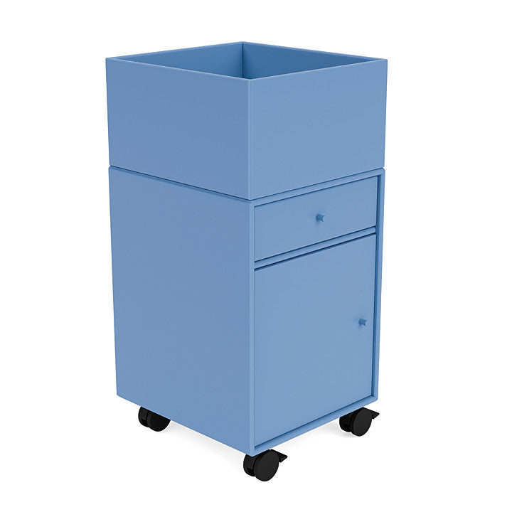 Montana Runner Office Unit On Castors, Azure Blue