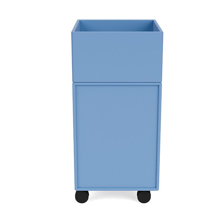 Montana Runner Office Unit On Castors, Azure Blue