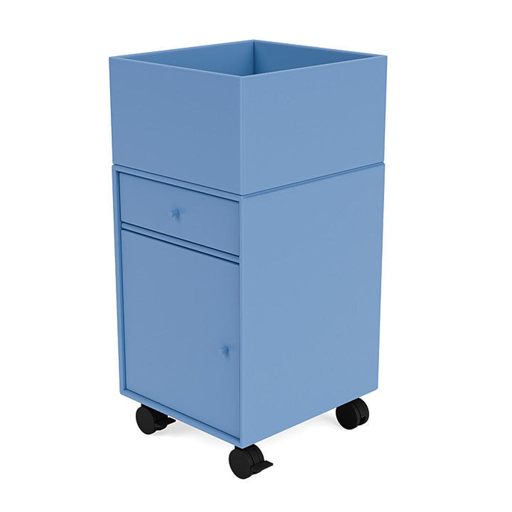 Montana Runner Office Unit On Castors, Azure Blue