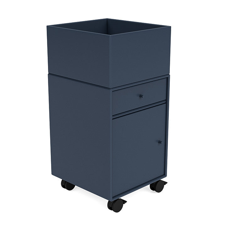 Montana Runner Office Unit On Castors, Juniper Blue