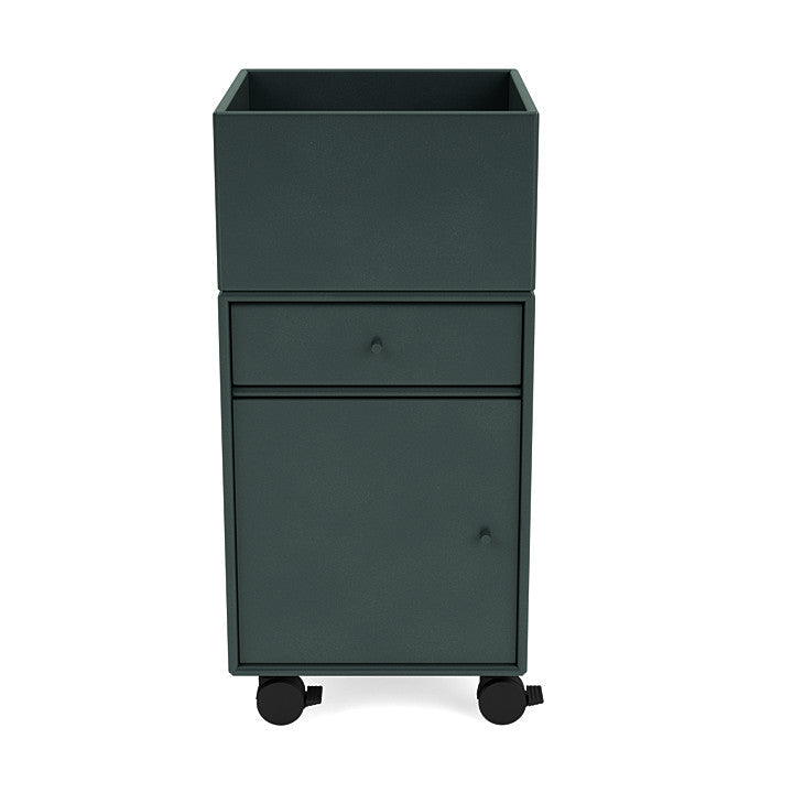 Montana Runner Office Unit On Castors, Black Jade