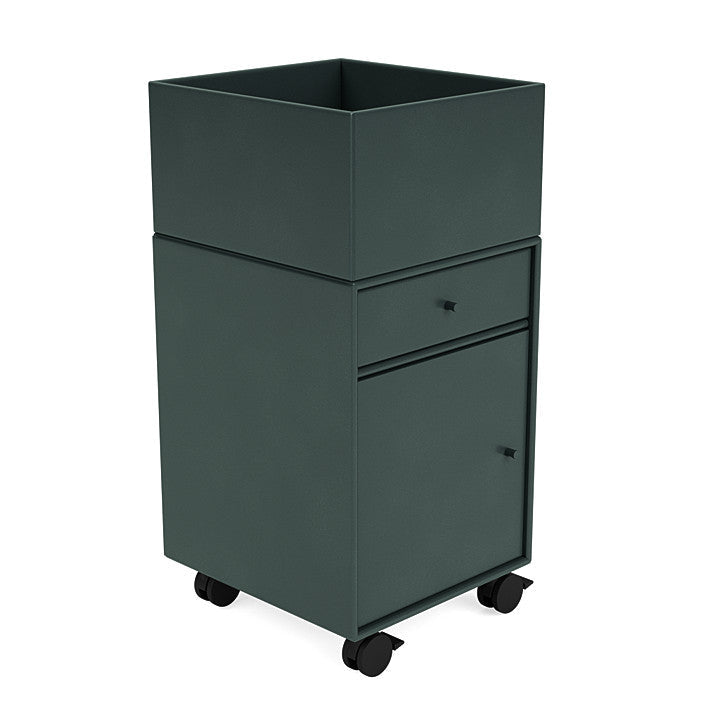 Montana Runner Office Unit On Castors, Black Jade