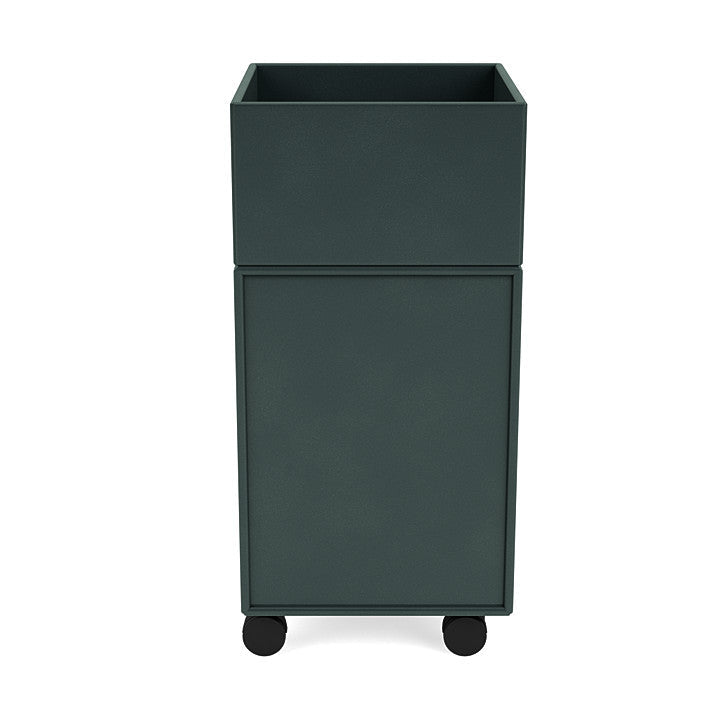 Montana Runner Office Unit On Castors, Black Jade