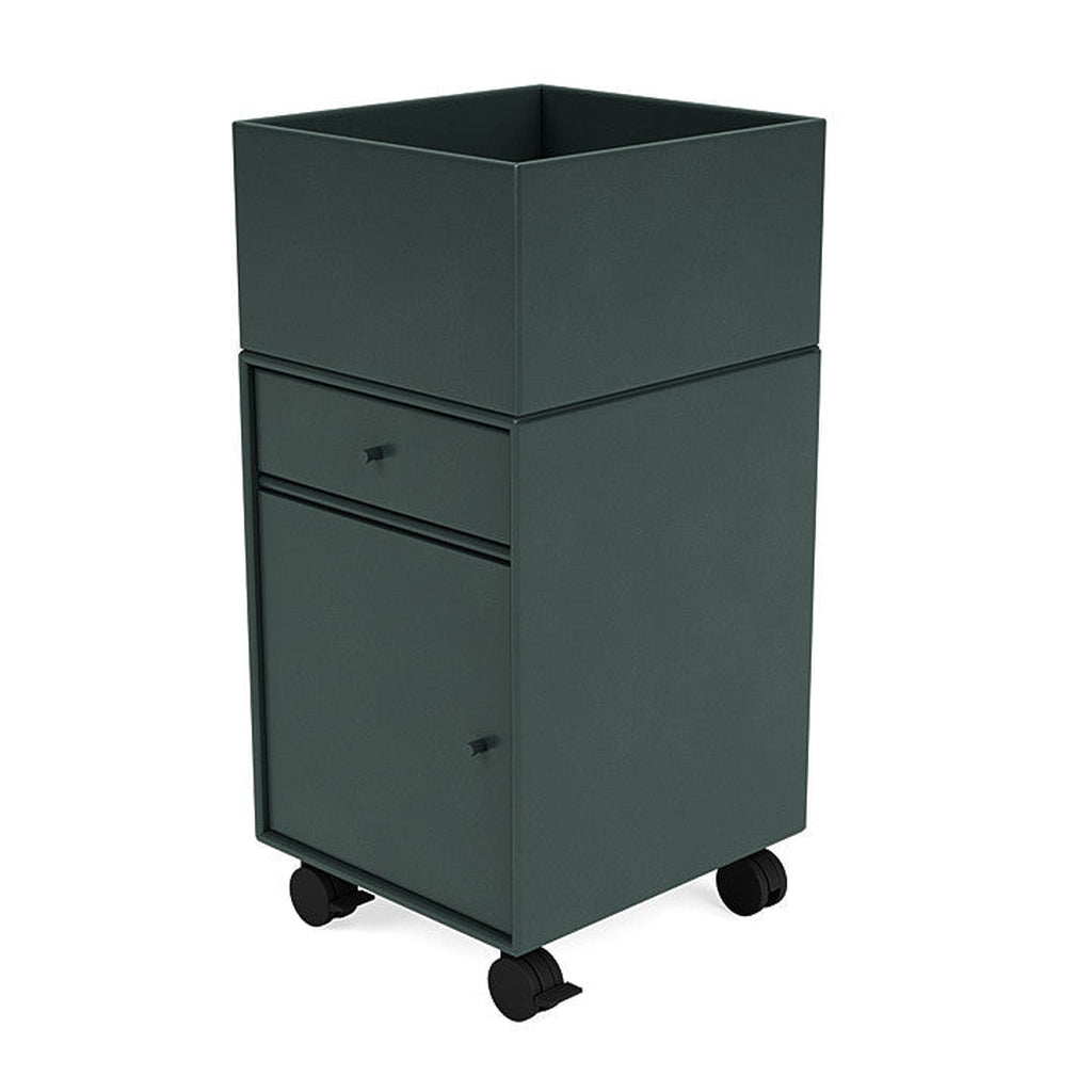 Montana Runner Office Unit On Castors, Black Jade