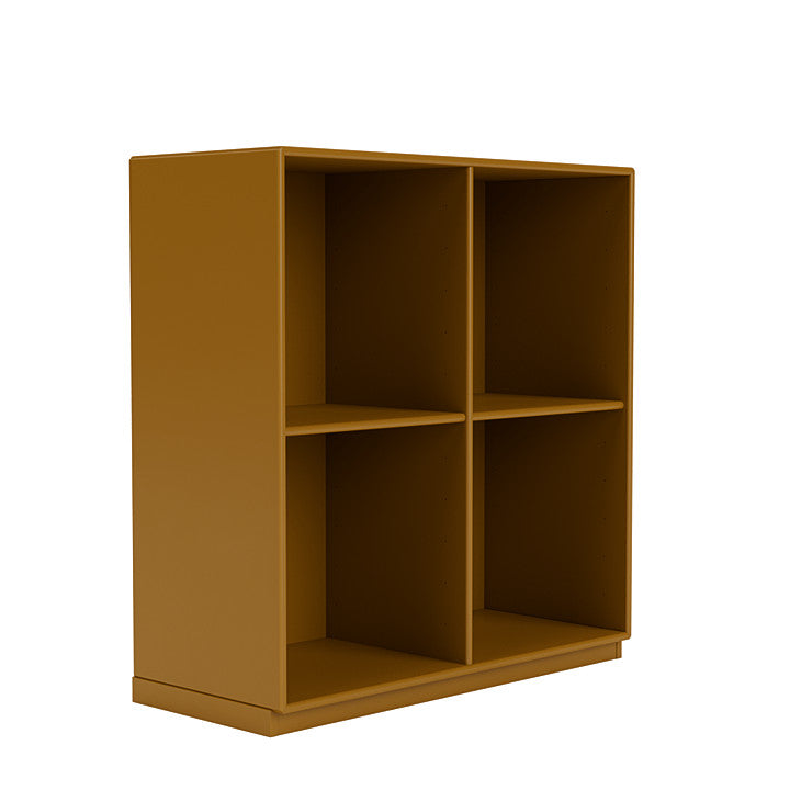 Montana Show Bookcase With 3 Cm Plinth, Amber Yellow