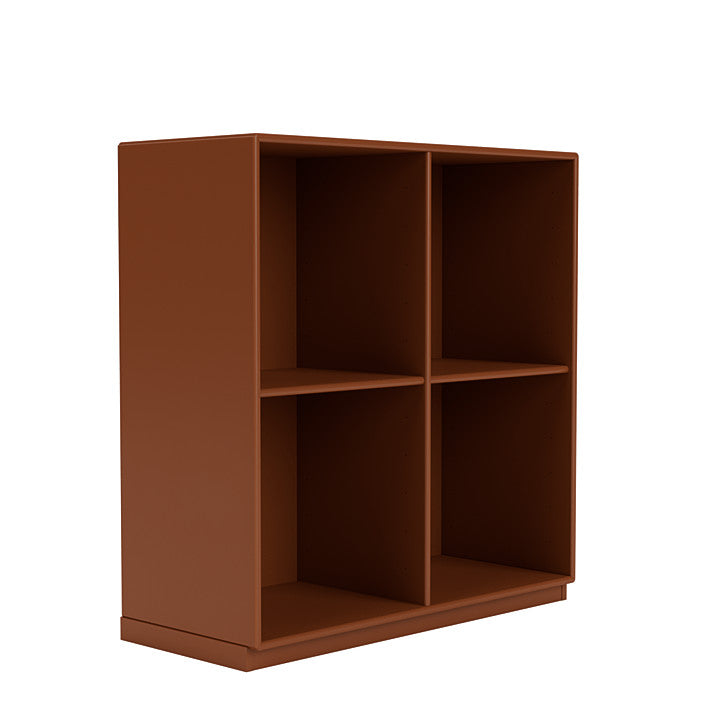 Montana Show Bookcase With 3 Cm Plinth, Hazelnut Brown