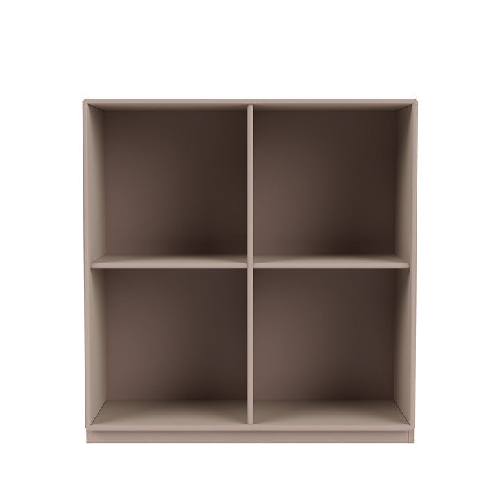 Montana Show Bookcase With 3 Cm Plinth, Mushroom Brown