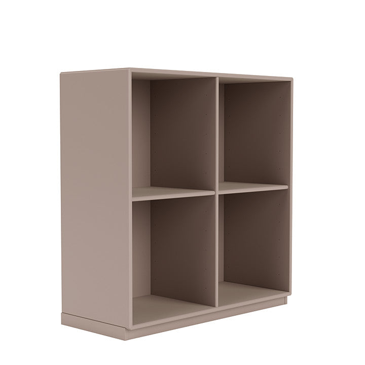 Montana Show Bookcase With 3 Cm Plinth, Mushroom Brown