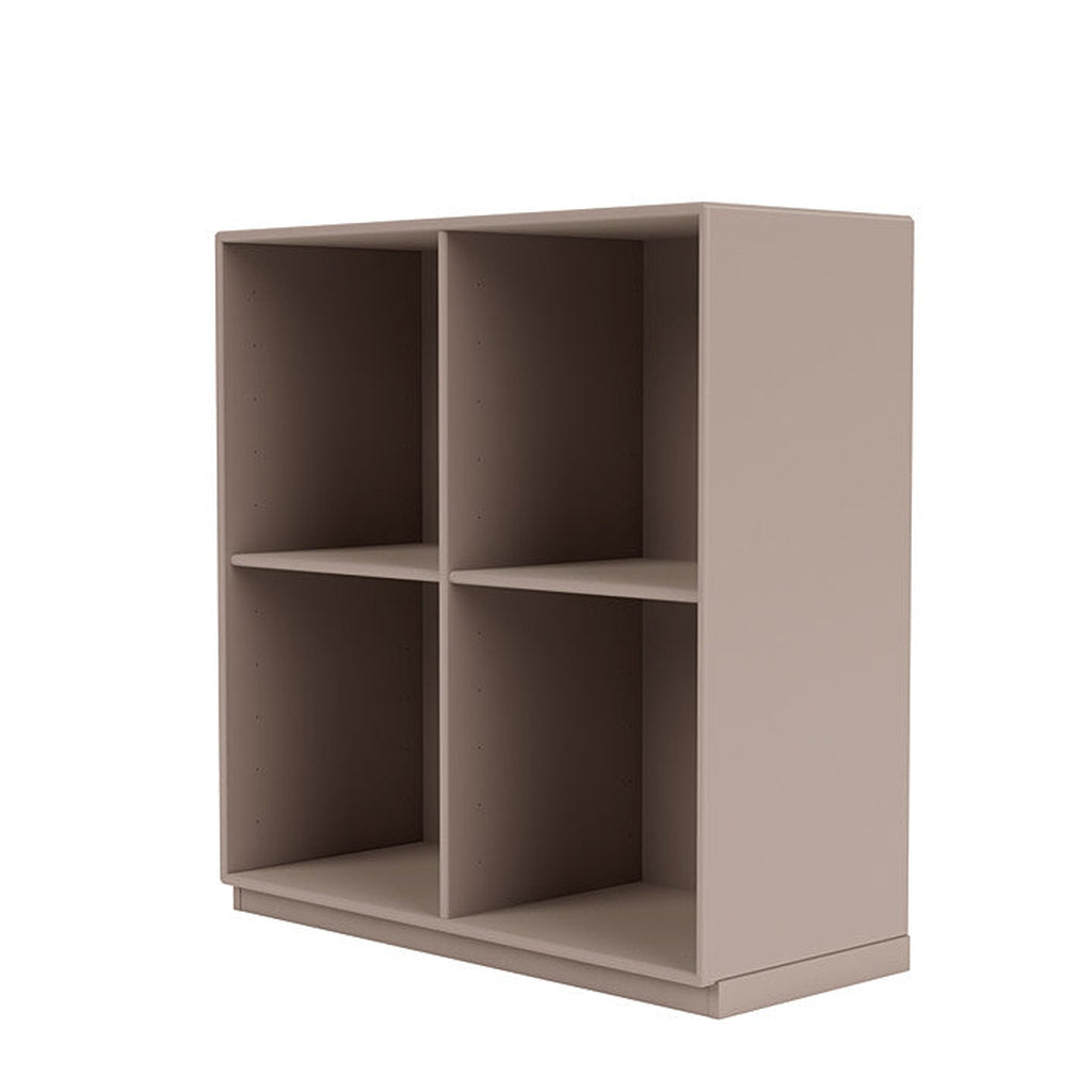 Montana Show Bookcase With 3 Cm Plinth, Mushroom Brown