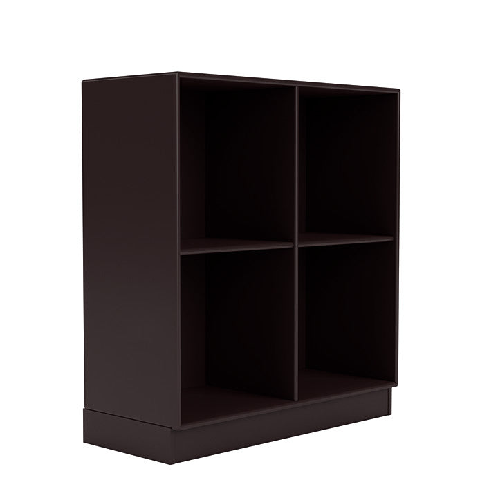 Montana Show Bookcase With 7 Cm Plinth, Balsamic Brown