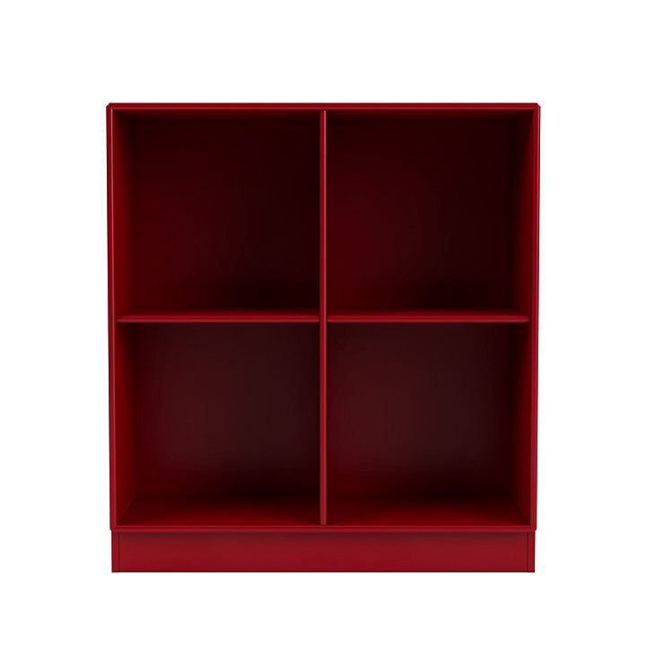 Montana Show Bookcase With 7 Cm Plinth, Beetroot Red