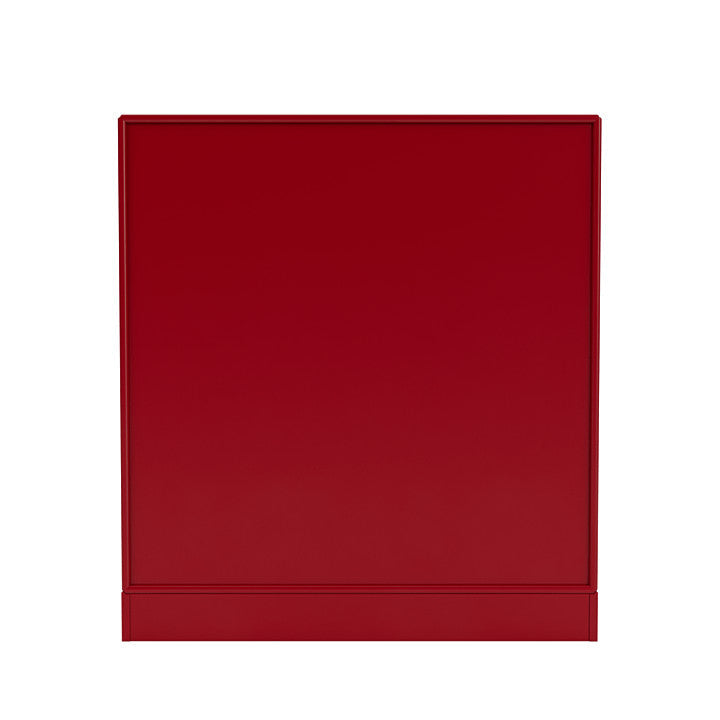 Montana Show Bookcase With 7 Cm Plinth, Beetroot Red