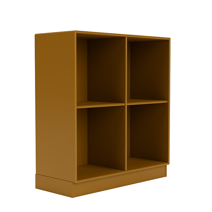 Montana Show Bookcase With 7 Cm Plinth, Amber Yellow