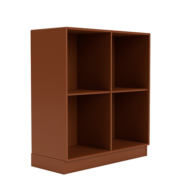 Montana Show Bookcase With 7 Cm Plinth, Hazelnut Brown