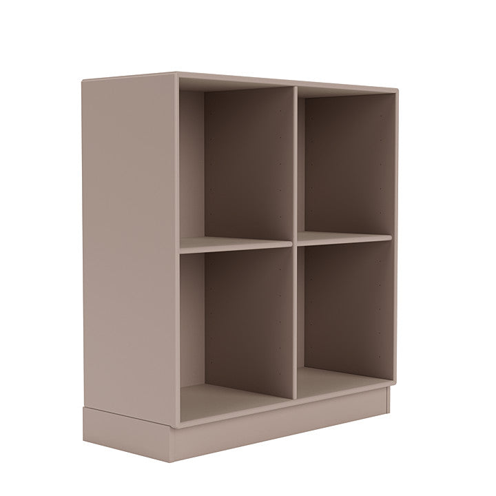 Montana Show Bookcase With 7 Cm Plinth, Mushroom Brown