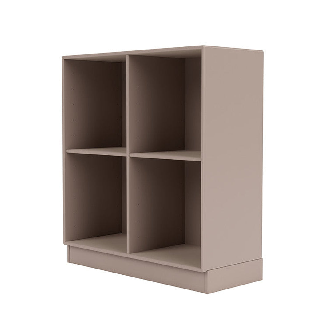 Montana Show Bookcase With 7 Cm Plinth, Mushroom Brown